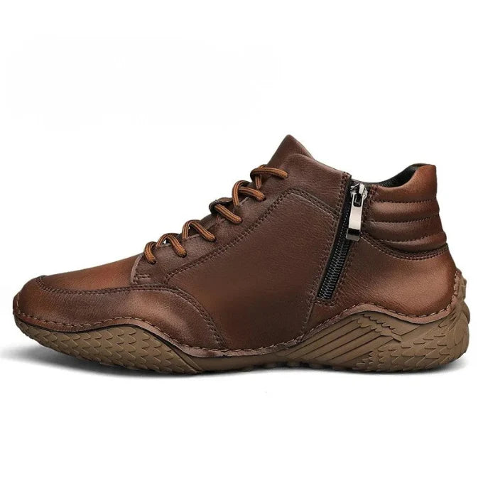 Men’s Leather-Look Mid-Ankle Boots