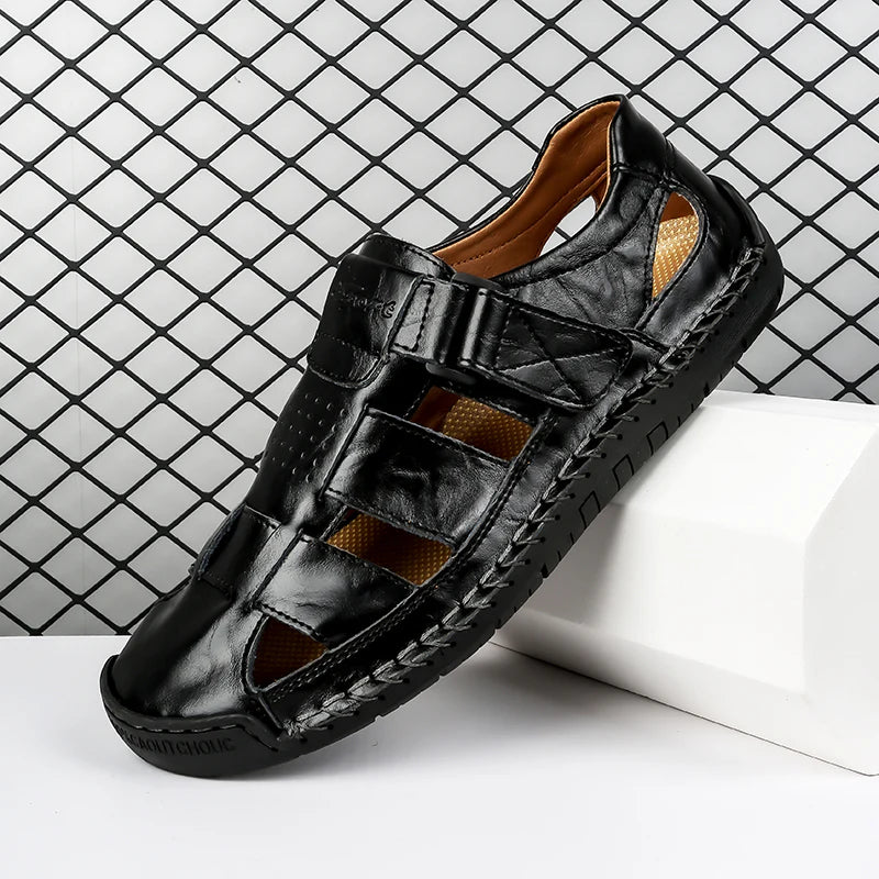 Men’s Leather-Look Summer Sandals