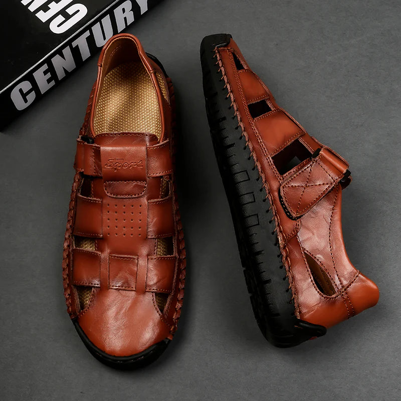 Men’s Leather-Look Summer Sandals