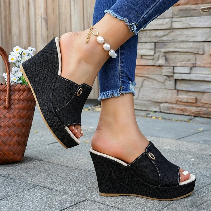 Women's Open-Toe Espadrille Wedge Sandals