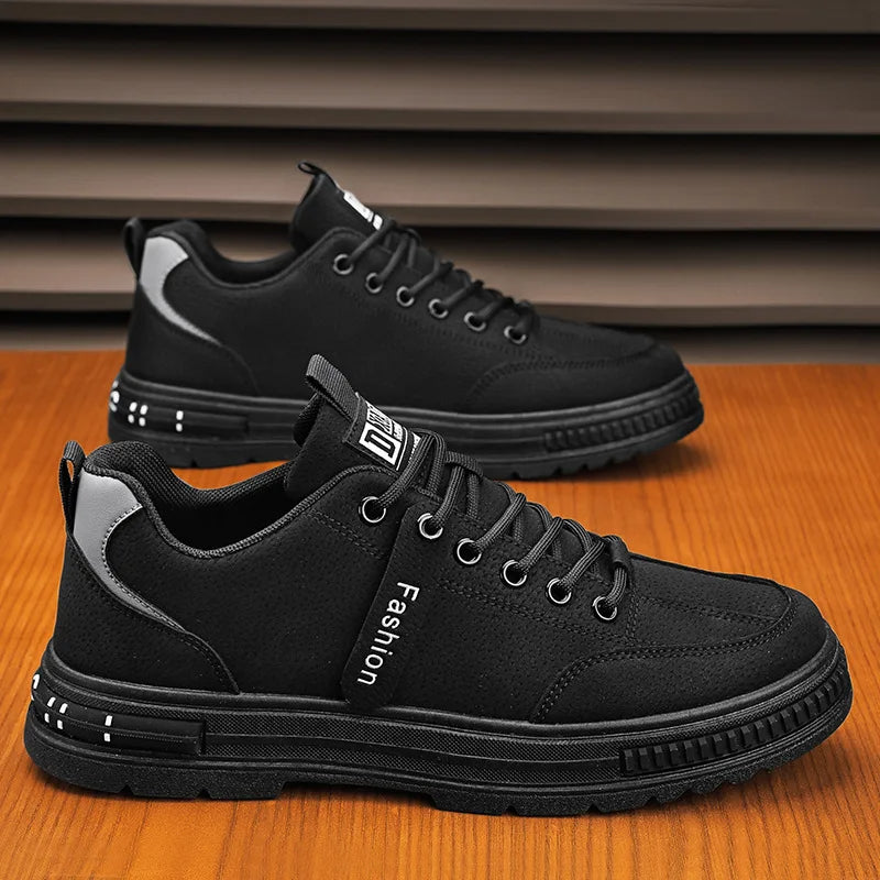 Autumn 2024 Men's Soft Leather-Look Casual Sports Shoes