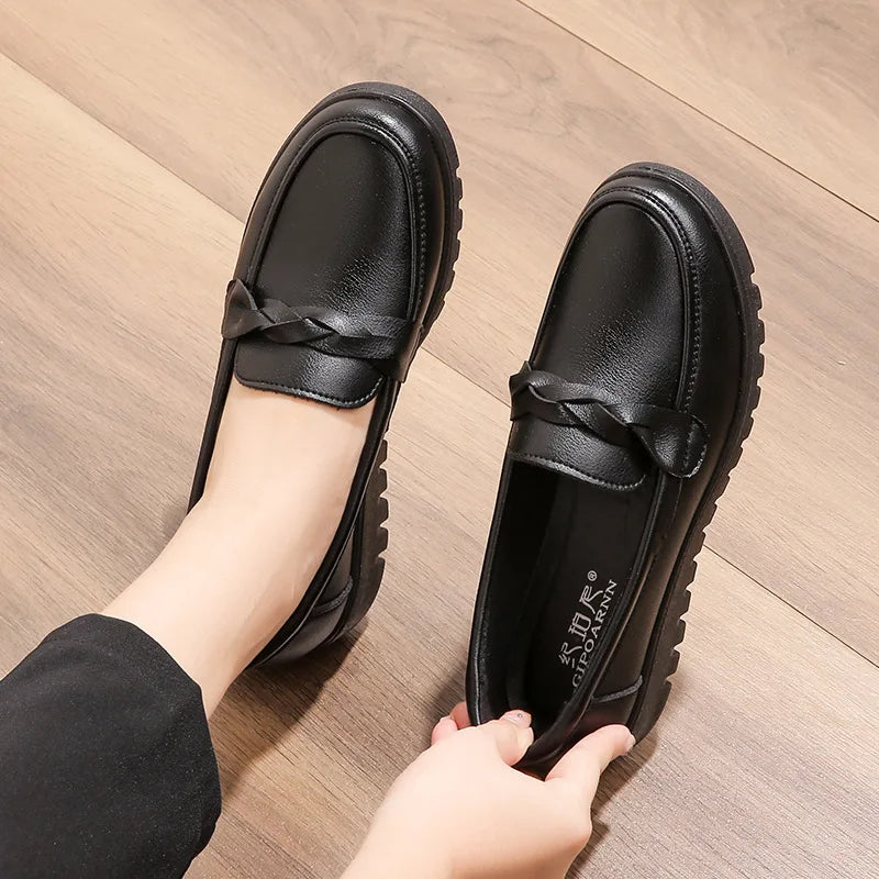 Middle-aged non-slip new comfort leather-Look shoes