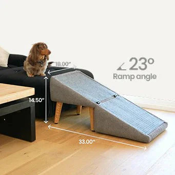 2 in 1 Foldable Dog Ramp and Step Stool with Velvet Grip Surface