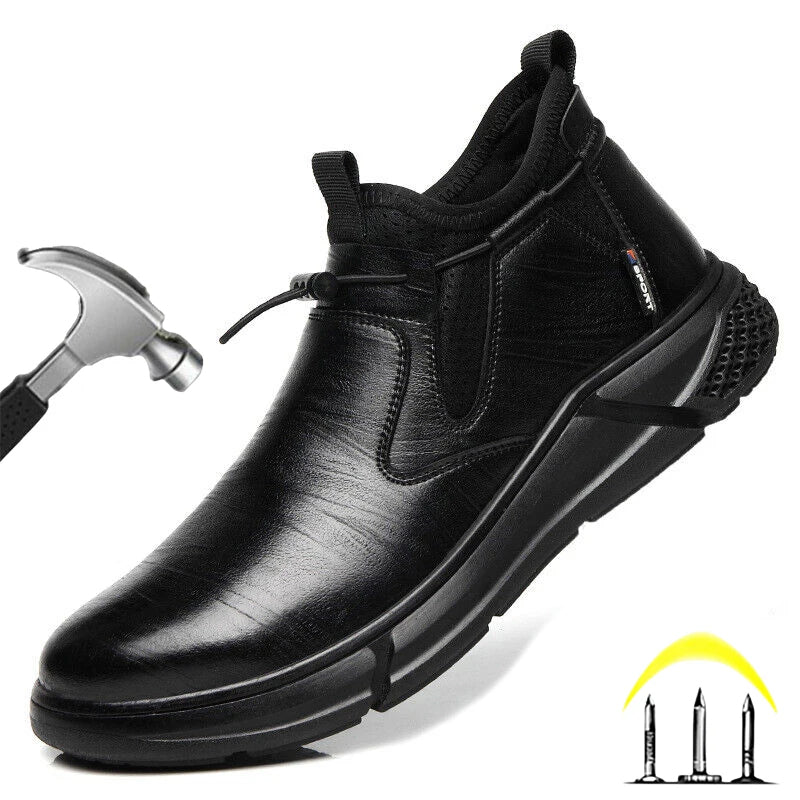 Men's durable shoes resistant to impacts and punctures