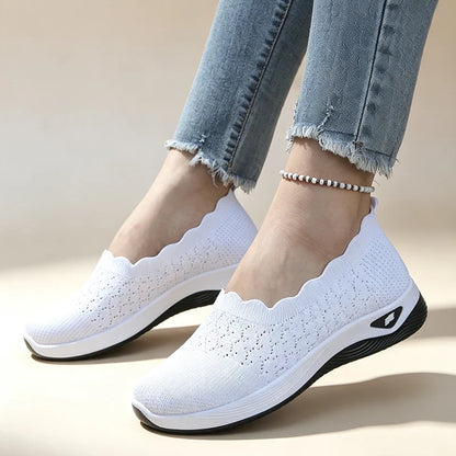 Women's Knit Slip On Casual Trainers
