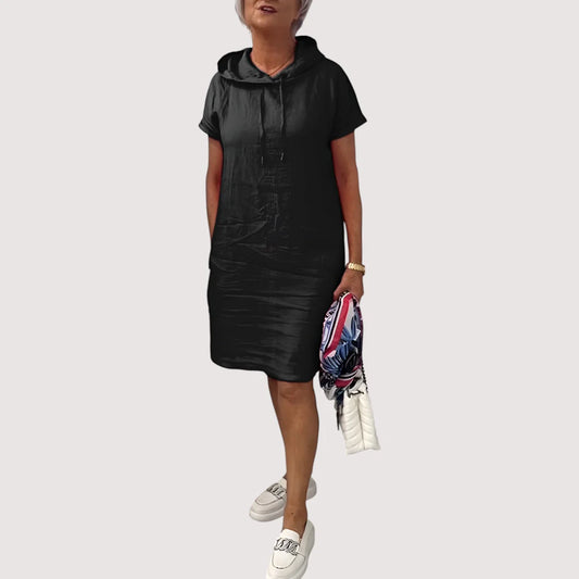 Women’s Cotton Hooded Lace-Up Summer Dress