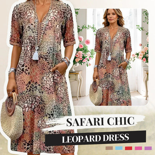 Women’s Abstract Animal Print Midi Dress