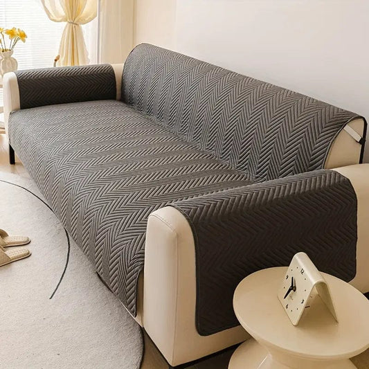 Ultrasonic Quilted Micro Cotton Sofa Protector Cover