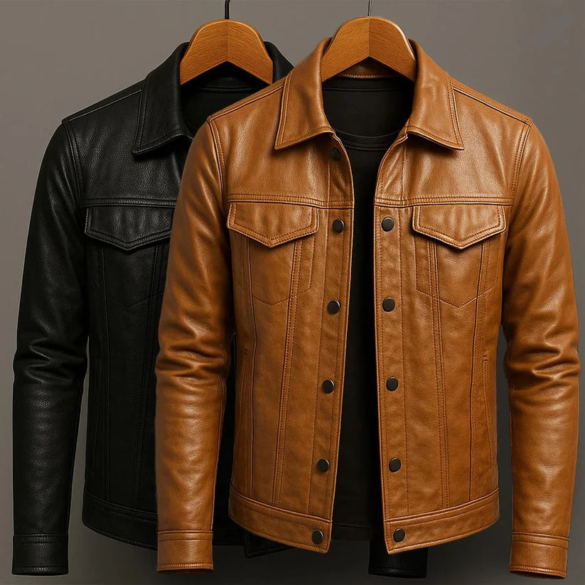 Men’s Premium Leather Utility Jacket