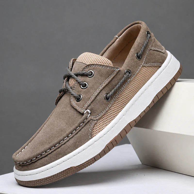 Men’s Suede-Look Boat Shoes