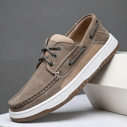Men’s Suede-Look Boat Shoes