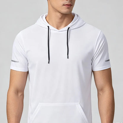 Men’s Quick-Dry Hooded Sports T-Shirt