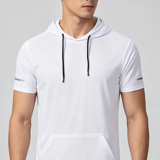 Men’s Quick-Dry Hooded Sports T-Shirt