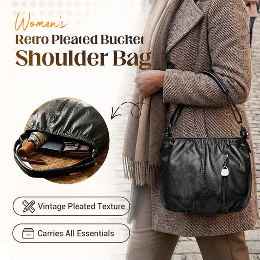 Women’s Soft Pleat Shoulder Bag with Adjustable Strap