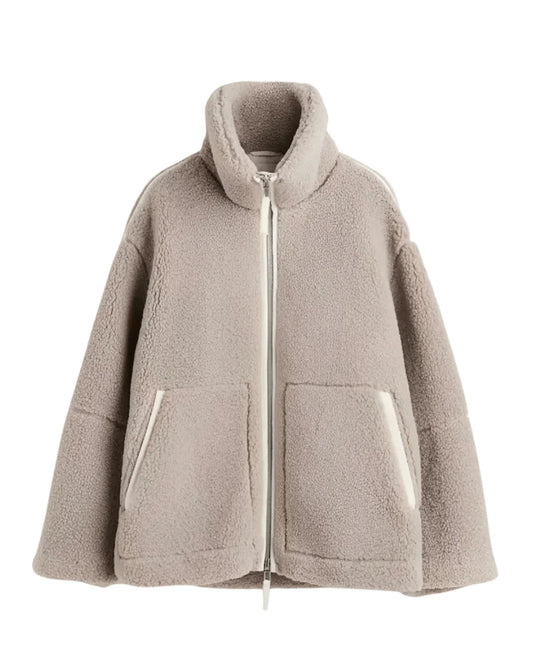 Oversized Fleece Zip-Up Jacket