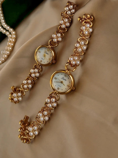 Women’s Aurelia Pearl Link Bracelet Watch