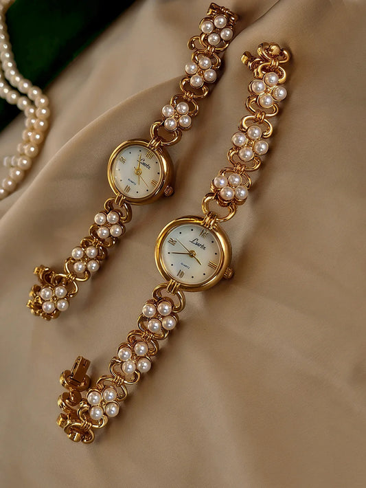 Women’s Aurelia Pearl Link Bracelet Watch