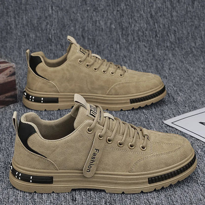 Autumn 2024 Men's Soft Leather-Look Casual Sports Shoes