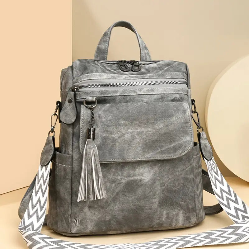Women’s Vintage Multi-Pocket Convertible Shoulder Bag
