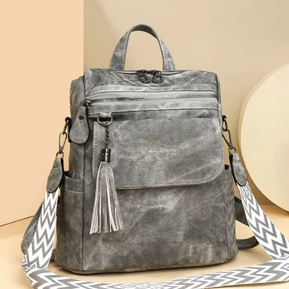 Women’s Vintage Multi-Pocket Convertible Shoulder Bag