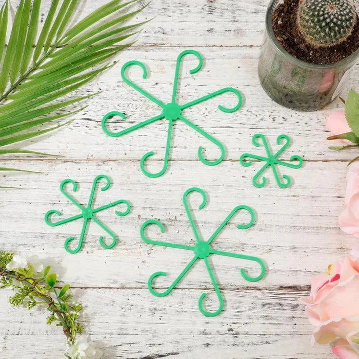 4-Piece Adjustable Plant Support Ring Set for Garden & Indoor Plants