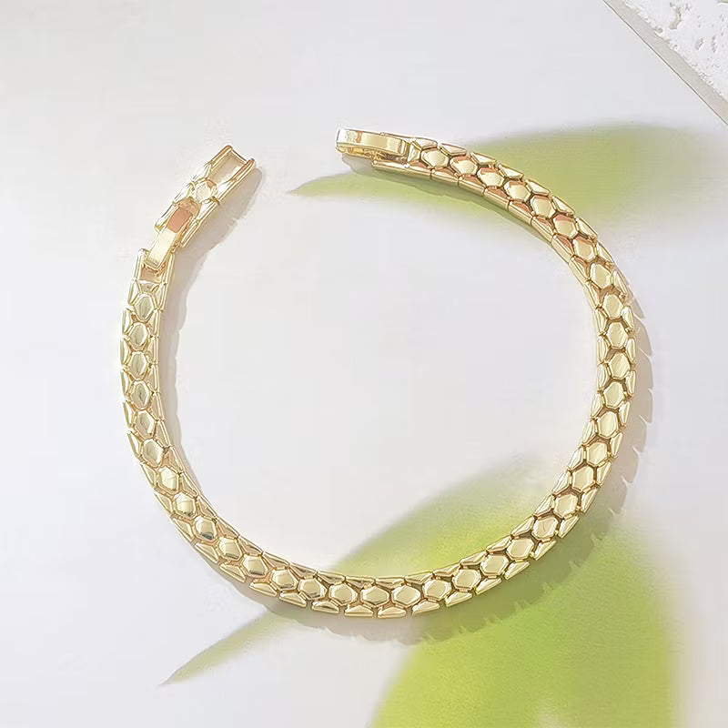 Women’s Gold-Tone Snake Scale Bracelet