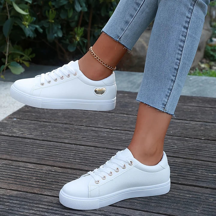 Women’s White Low-Top Trainers