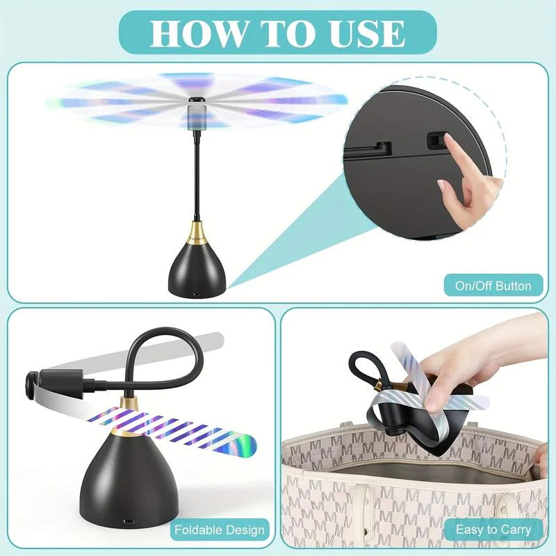 Portable Tabletop Fly Deterrent Fan Set