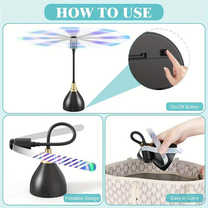 Portable Tabletop Fly Deterrent Fan Set