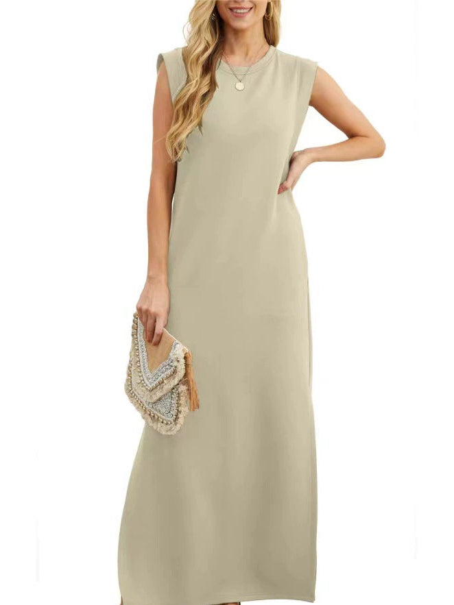 Women's Split Hem Cotton-Blend Casual Dress