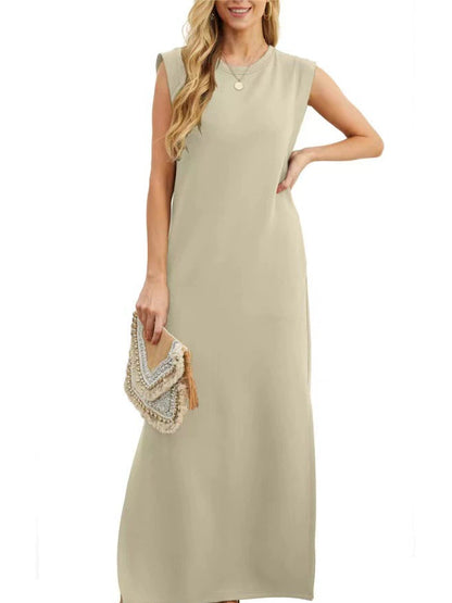 Women's Split Hem Cotton-Blend Casual Dress
