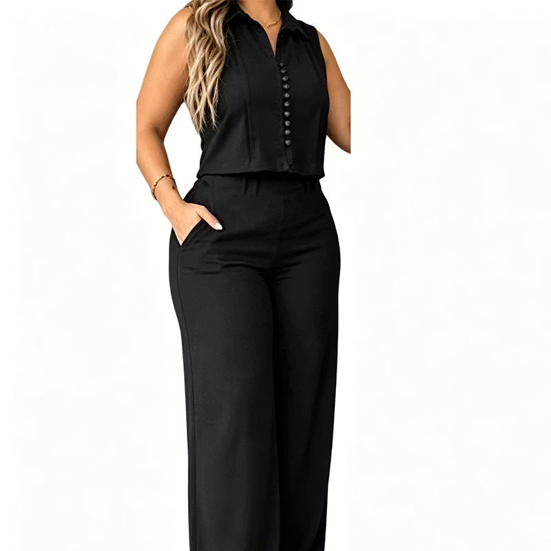 Women's Sleeveless Top & Trousers Set