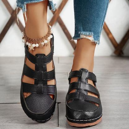 Women's Cut-Out Wedge Slingback Sandals