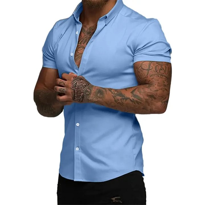 Men’s Slim-Fit Short-Sleeve Shirt