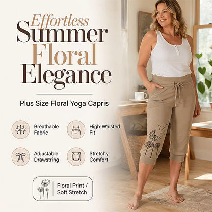 Women’s High-Waisted Drawstring Capri Trousers