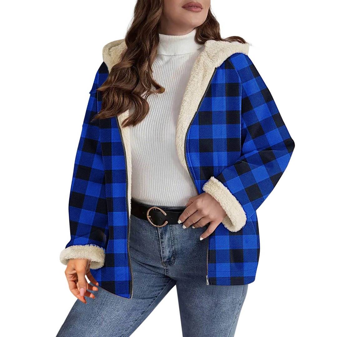 Women’s Norvina Sherpa-Lined Plaid Hooded Jacket