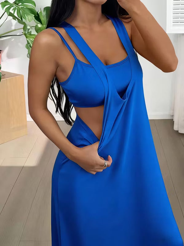 Women's Two-Piece Cut-Out Maxi Dress
