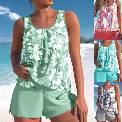 Women’s Printed Two-Piece Tankini Swimsuit