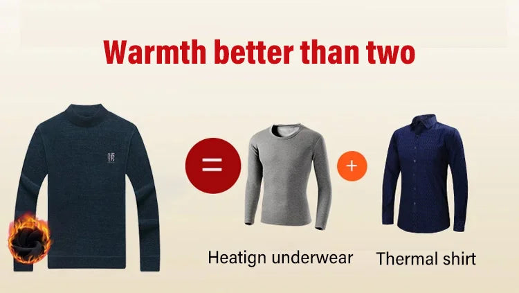 Men’s Fleece-Lined Chenille Knit Winter Jumper