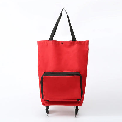 Convertible Shopping Tote with Fold-Away Wheels