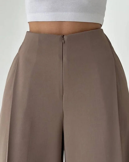 Women’s High-Waist Flowing Wide-Leg Trousers
