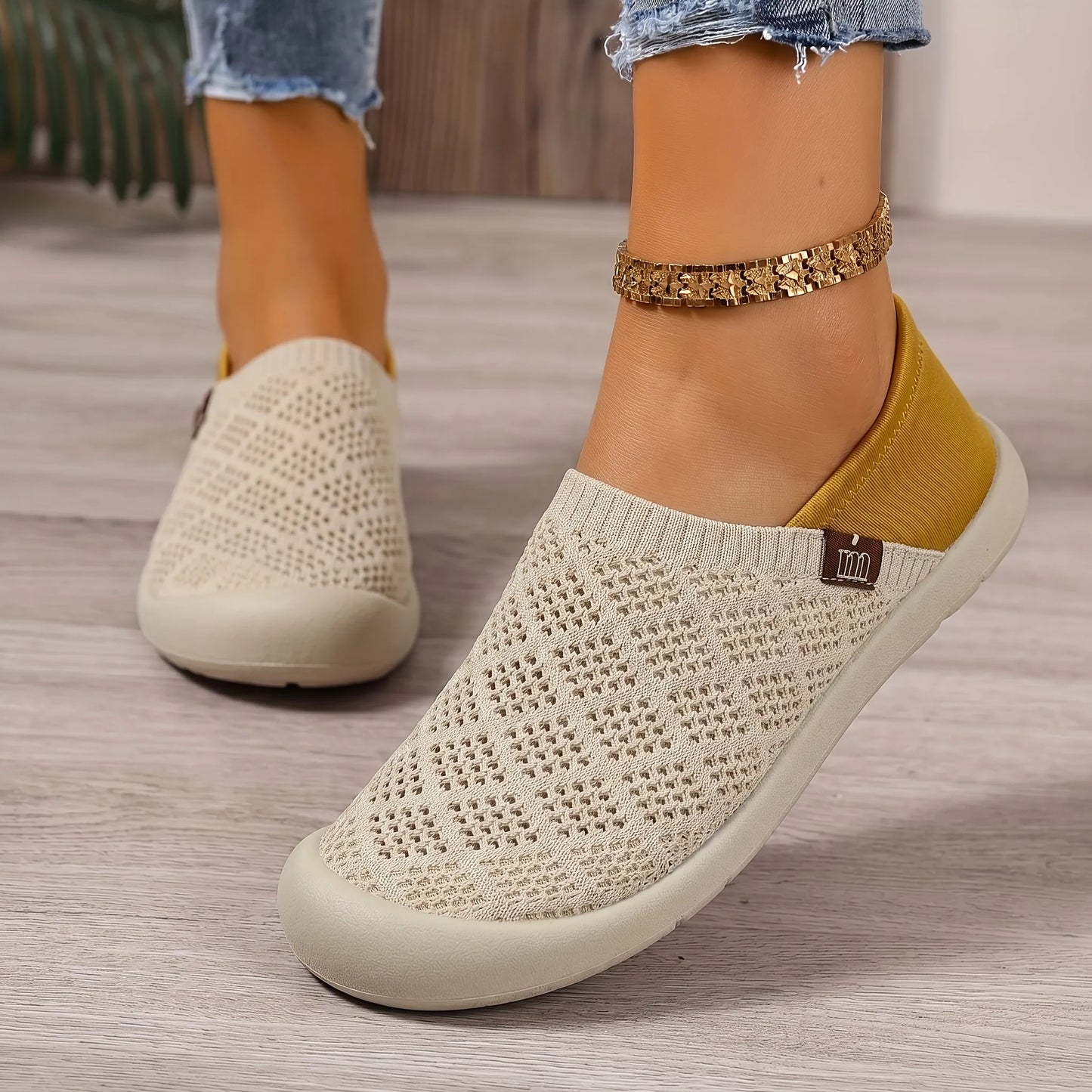 Women's Lightweight Knit Slip-On Trainers