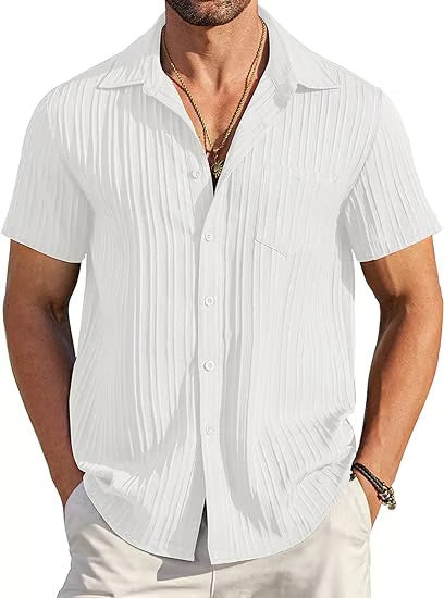 Men’s Textured Short-Sleeve Shirt