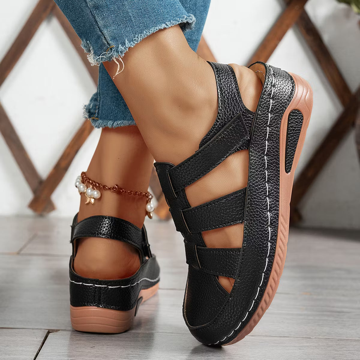 Women's Cut-Out Wedge Slingback Sandals