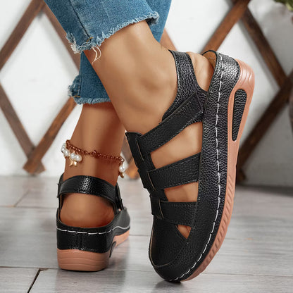 Women's Cut-Out Wedge Slingback Sandals