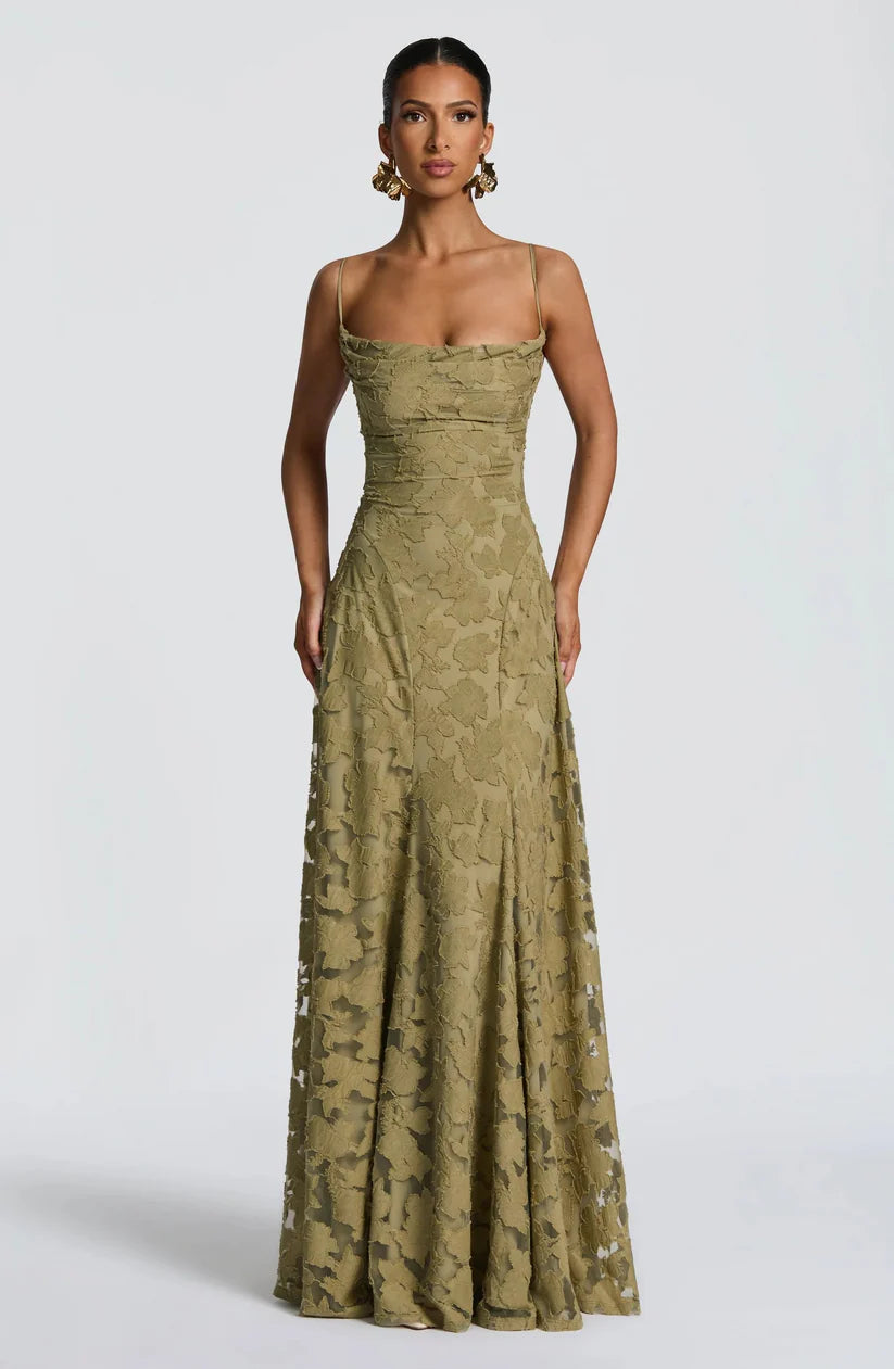 Women's Elegant Lace Maxi Gown
