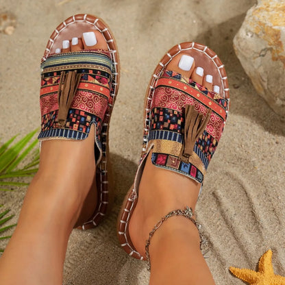 Women’s Bohemian Ethnic Slip-On Slippers