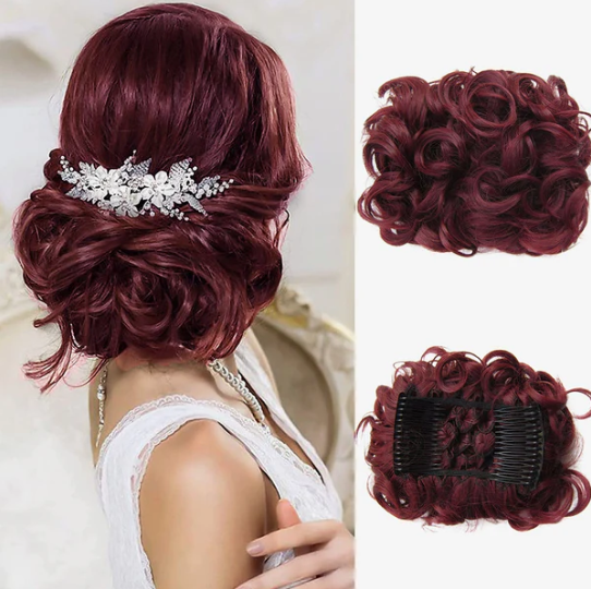 Women’s Messy Curly Bun Hair Extension Scrunchie
