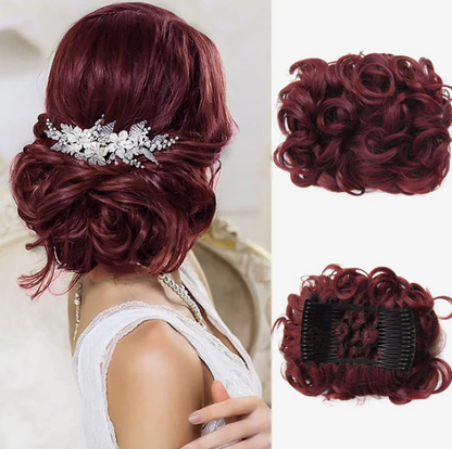 Women’s Messy Curly Bun Hair Extension Scrunchie