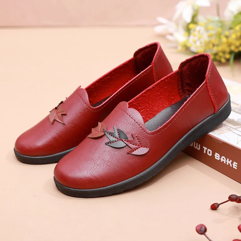 Women's Casual Leather Slip-On Loafers